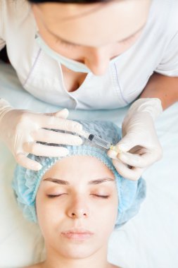 Concept of medical treatment of rejuvenation and skincare