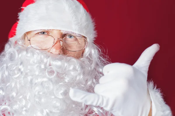 Fajne i śmieszne Świętego Mikołaja w czasie świąt Bożego Narodzenia — Zdjęcie stockowe