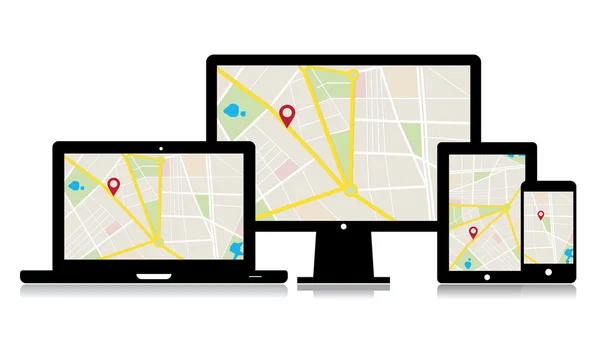 Vektör araçları harita konumu