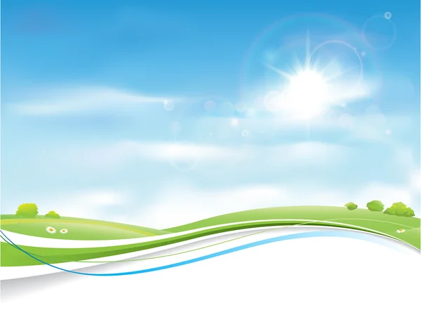 Yaz gökyüzü arka plan vektör tasarımı