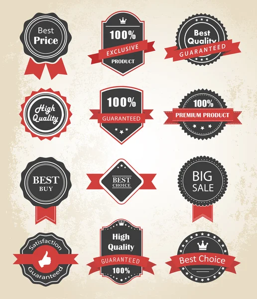 Etiket ve şeritler vektör tasarım öğeleri