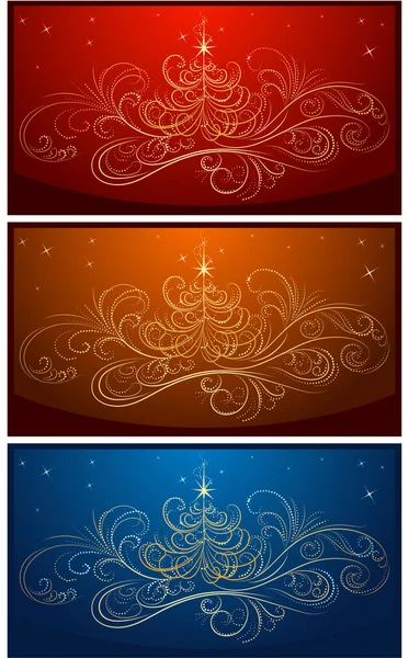 Set of christmass backgrounds — Stock Vector