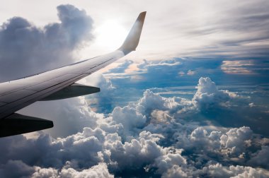 Uçak pencere sinek Cumulonimbus bulut kuş gözü v üzerinde göster