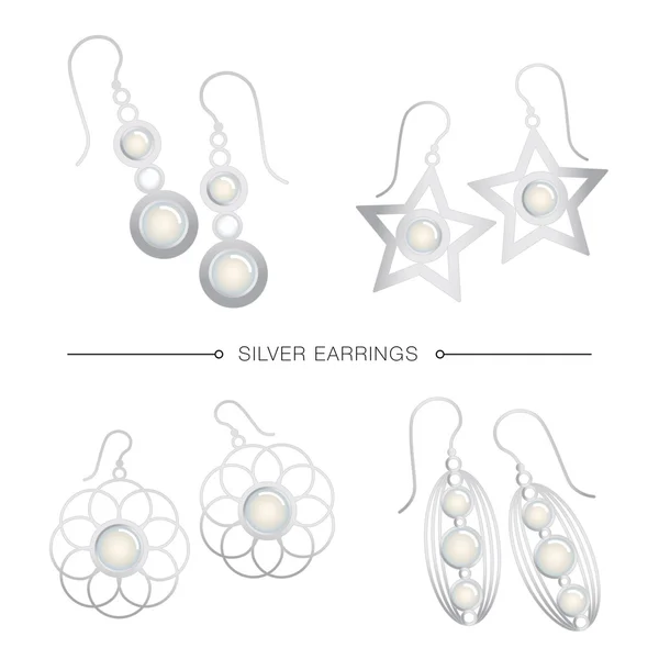 Küpe simgeler silver, Takı Seti