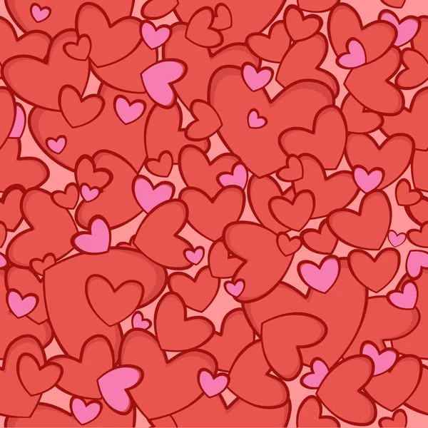 Pek çok kırmızı ve pembe kalpler desenle. Aşk