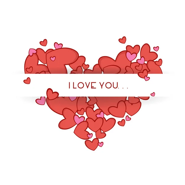 Pek çok kırmızı ve pembe kalpler. Seni seviyorum