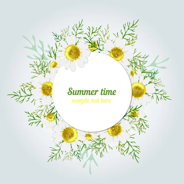 Blue background with flowers, cards