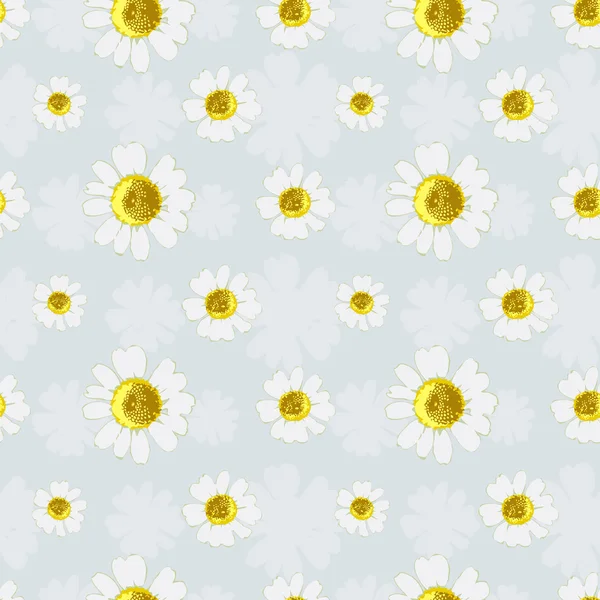 Seamless background with daisies, flowers