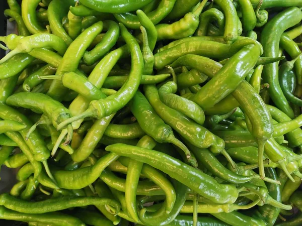 Πράσινο Μυτερές Πιπεριές Λαχανικό Εικόνα Αρχείου