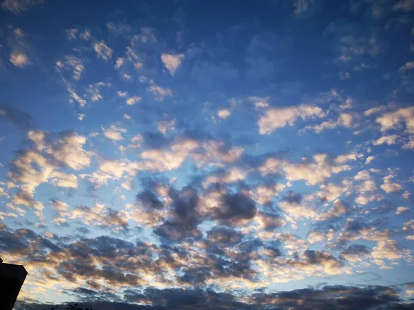 Ciel Bleu Avec Nuages Europe Centrale — Photo