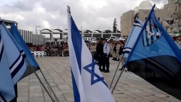 Inauguration Ceremony Cadets Foot Dome Rock Majid Aksa — Stock Video