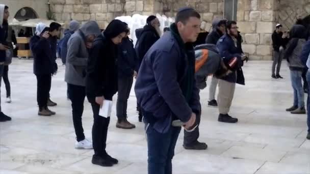 Ceremonia Inauguración Los Cadetes Pie Cúpula Roca Majid Aksa — Vídeo de stock