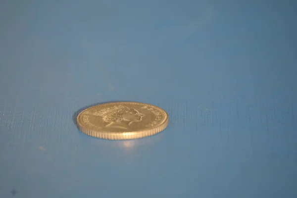 Regno Unito Dieci Penny Parziale Offuscata — Foto Stock