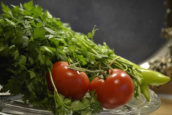 Frische Petersilie Für Einen Köstlichen Salat lizenzfreie Stockfotos