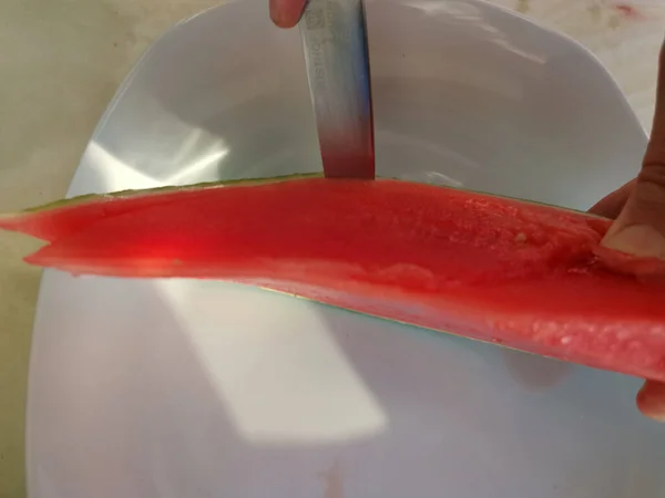 Wassermelone Sehr Schöne Kernlose Schöne Rote Farbe — Stockfoto