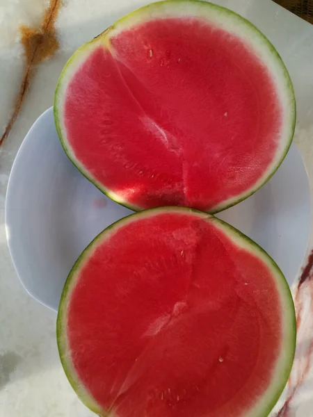 Vandmelon Meget Smuk Seedless Smuk Rød Farve - Stock-foto