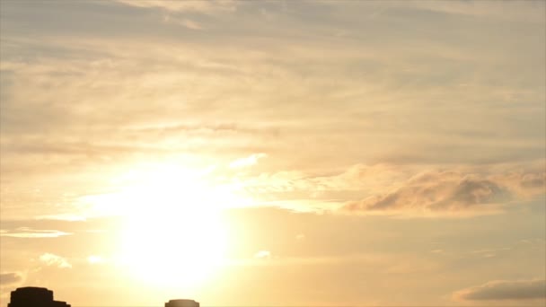 Захід Сонця Червоними Сутінками Над Кельном — стокове відео
