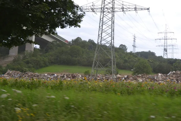 A61高速道路橋付近の洪水被害 Bad Neunahr Ahrweiler — ストック写真