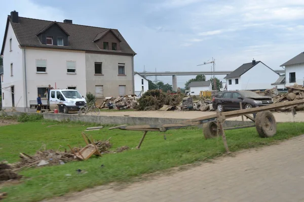 Flood Damage A61 Motorway Bridge Bad Neunahr Ahrweiler — 스톡 사진