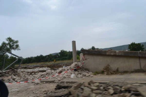 Flood Damage A61 Motorway Bridge Bad Neunahr Ahrweiler — 스톡 사진