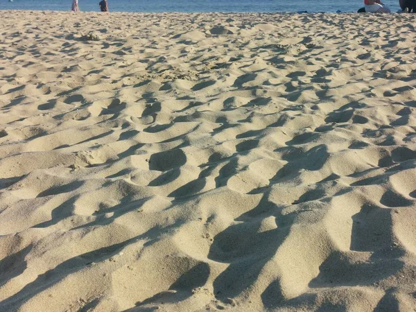 Sandbank Porto Portugal Areia Muito Bonita Junto Oceano — Fotografia de Stock