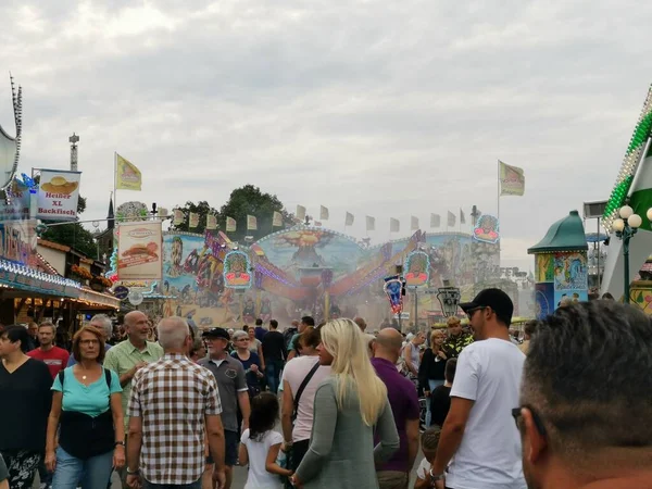 Beroemde Cranger Kirmes Het Ruhrgebied Een Luna Park 2019 Duitsland — Stockfoto