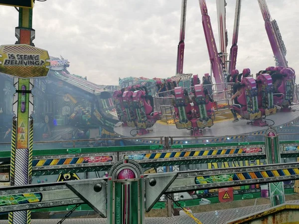 Słynny Cranger Kirmes Rejonie Zagłębia Ruhry Park Luna 2019 Niemczech — Zdjęcie stockowe