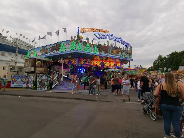 Słynny Cranger Kirmes Rejonie Zagłębia Ruhry Park Luna 2019 Niemczech — Zdjęcie stockowe