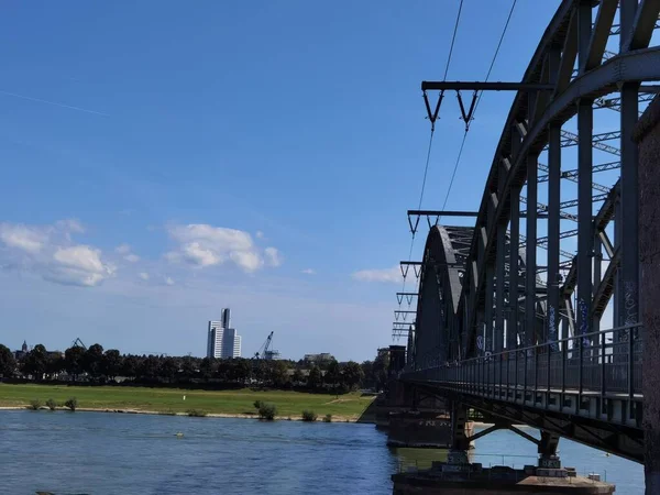 Most Kolejowy Renie Koło Kolonii — Zdjęcie stockowe