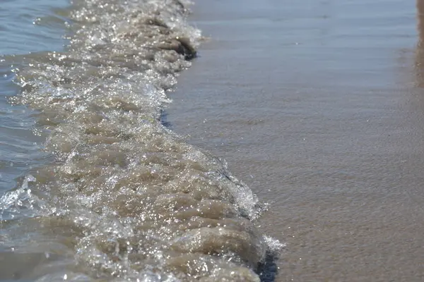 Sandy Beach Ocean Waves Porto Portugal — Stock Photo, Image
