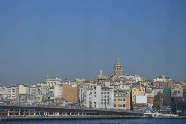 Berühmte Galata Brücke Zwischen Okzidentalen Und Orientalischen Vierteln Von Istanbul — Stockfoto