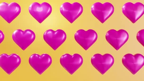 Wzór serc Efekty. Ikona miłości społecznej. Koncepcja Walentynek — Wideo stockowe