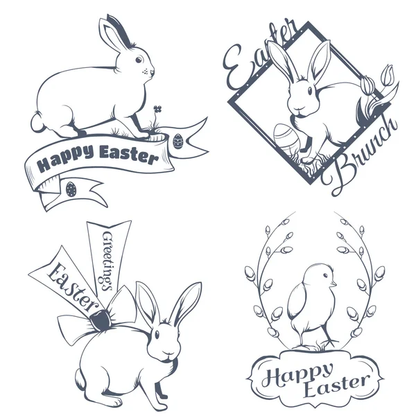 Happy easter logo — Stockvector