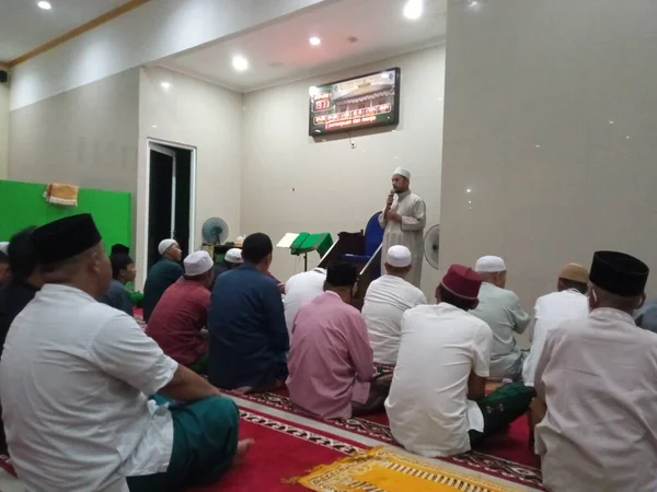 Tarawih Modlitewne Wykłady Kongregacji Miesiącu Ramadan — Zdjęcie stockowe