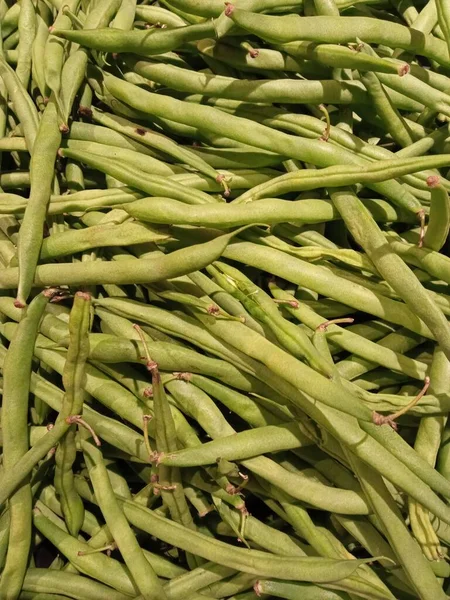 Fond Abstrait Haricots Verts Empilés — Photo