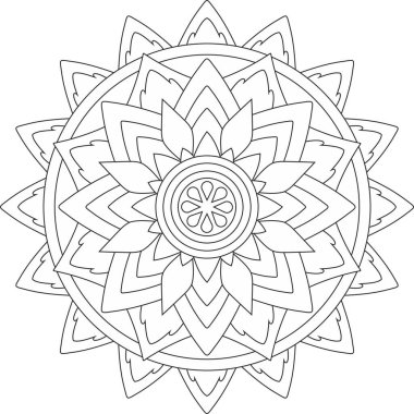 Mandala con estilo de hojas de matico color lila