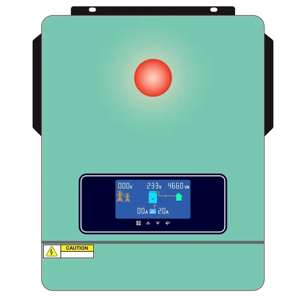  Güneş çevirici izole edildi. Çevirici kontrol paneli.