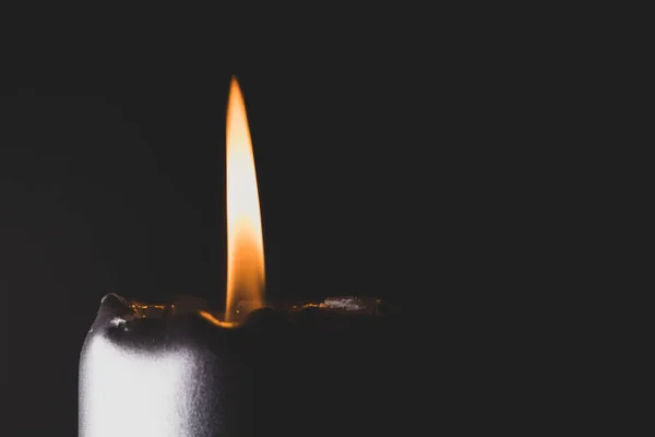 Σκούρο Φόντο Φλόγα Κερί — Φωτογραφία Αρχείου