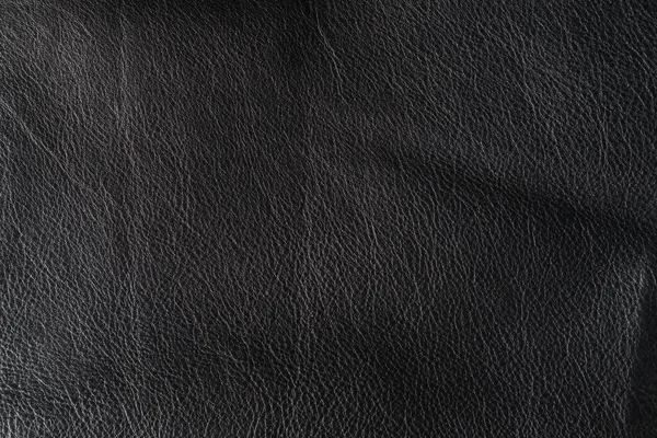 Schwarzer Hintergrund Aus Echtem Leder — Stockfoto