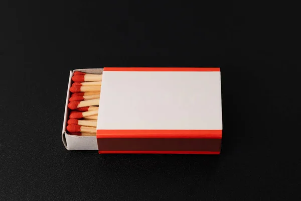 Open Matchbox Blank White Label — Stock Photo, Image