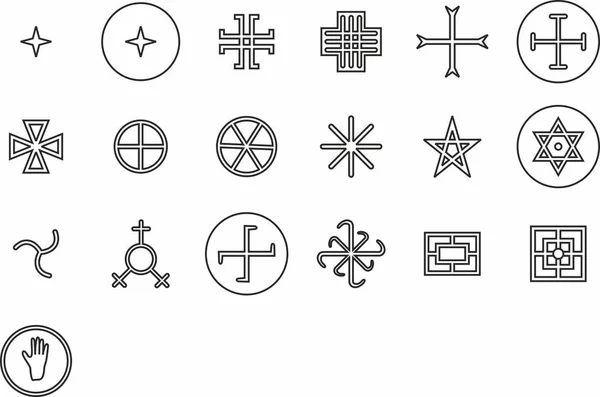 Eine Reihe Baltischer Volkszeichen — Stockvektor