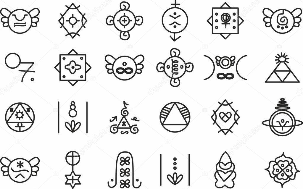 Set of Angelic symbols