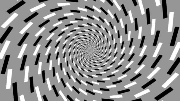 Girando círculos concêntricos em quase espiral — Vídeo de Stock