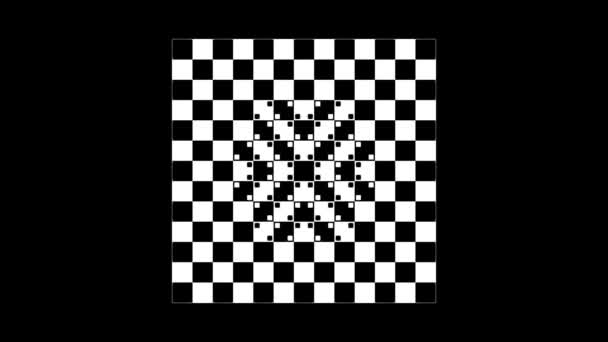 Distorted checkered graphic — Stock Video