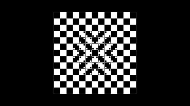 Distorted checkered graphic — Stock Video