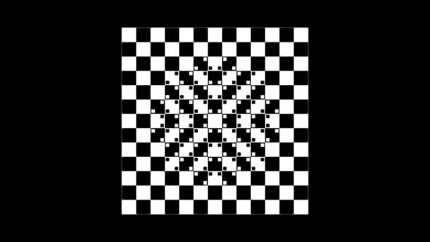 Distorted checkered graphic — Stock Video