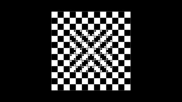 Distorted checkered graphic — Stock Video