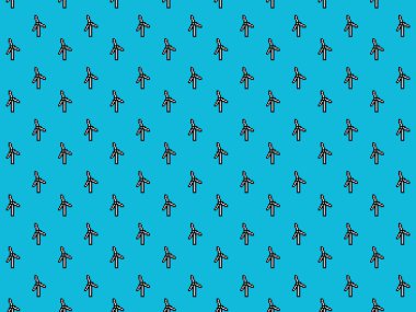 Yeşil enerji piksel arkaplanı: pürüzsüz rüzgar türbini deseni