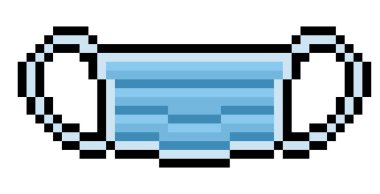 Piksel yüz maskesi (vektör, izole edilmiş)