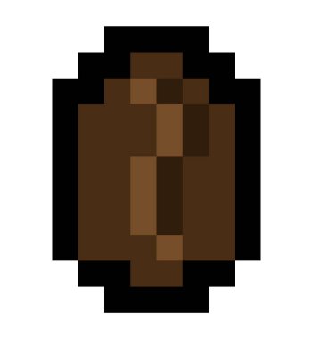 Piksel kahve çekirdeği (vektör, izole edilmiş))